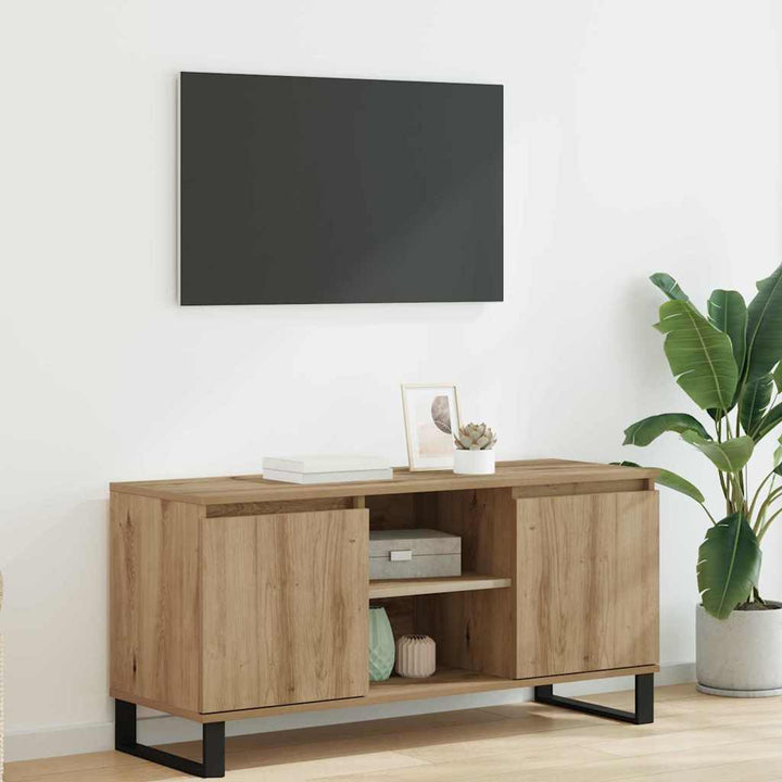 TV-skab 104 x 35 x 50 cm Artisan Egetræ Konstrueret træ