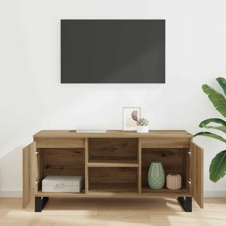 TV-skab 104 x 35 x 50 cm Artisan Egetræ Konstrueret træ