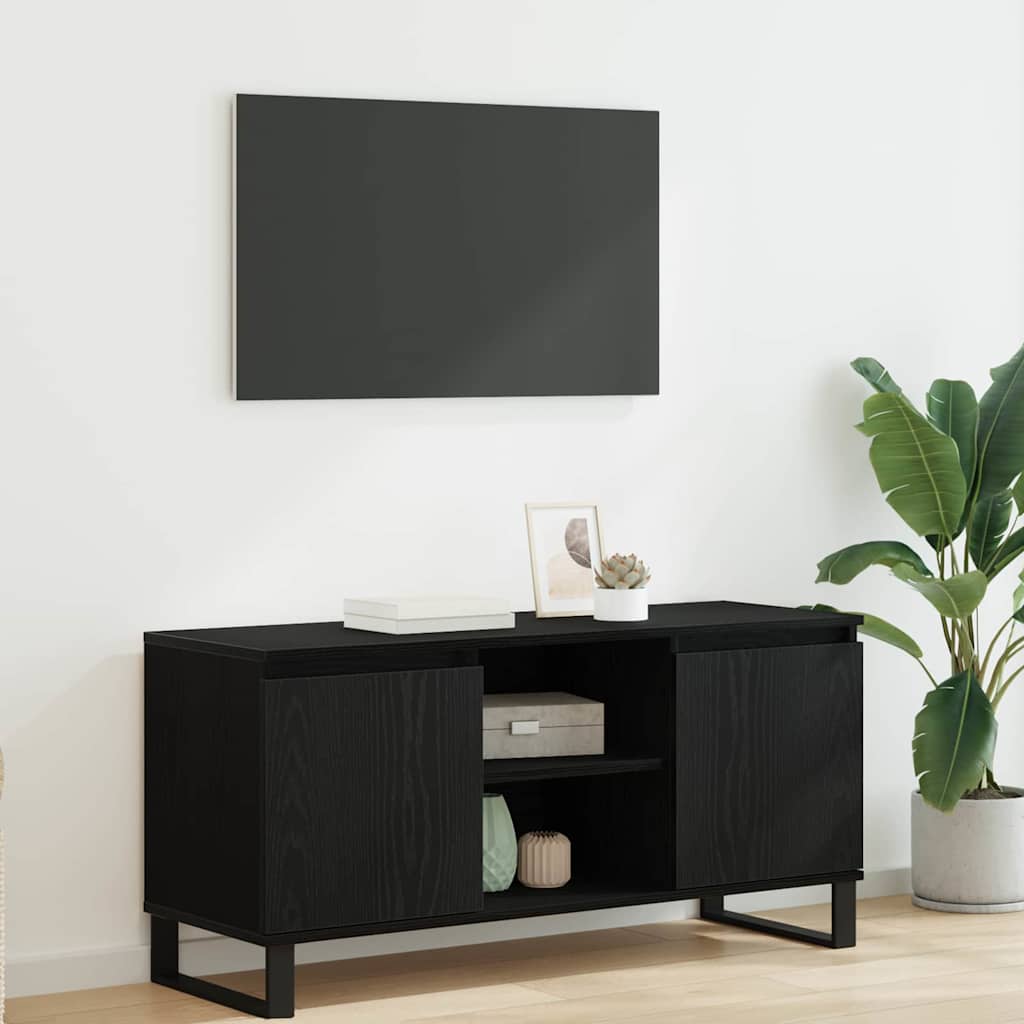TV-skab 104 x 35 x 50 cm Sort eg Konstrueret træ