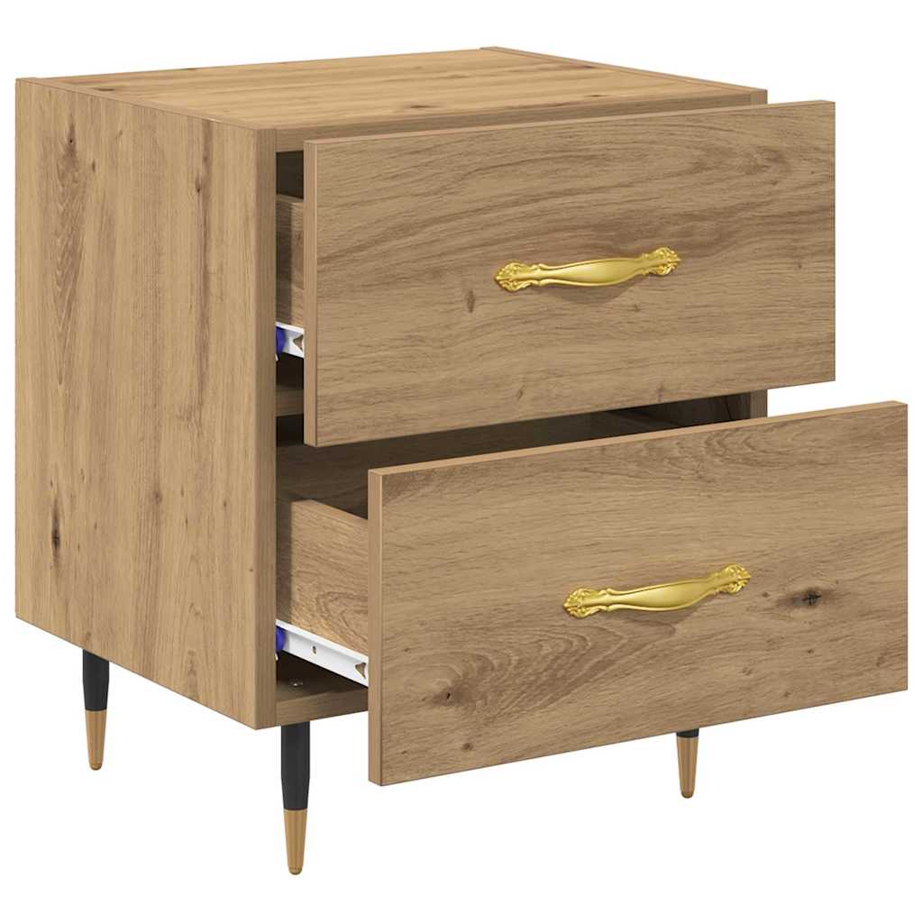 Natskab 2 pcs Artisan Egetræ 40 x 35 x 47,5 cm Konstrueret træ