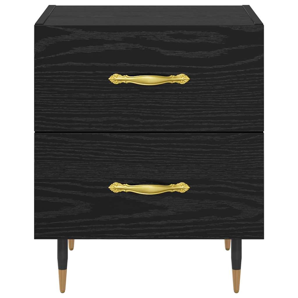 Natskab med skuffe Sort eg 40 x 35 x 47,5 cm Konstrueret træ