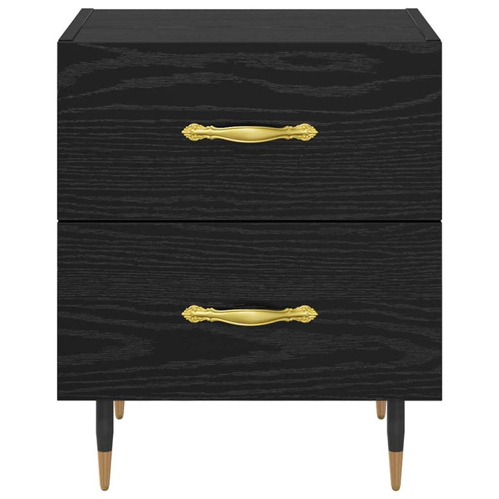 Natskab med skuffe Sort eg 40 x 35 x 47,5 cm Konstrueret træ