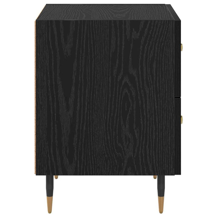 Natskab med skuffe Sort eg 40 x 35 x 47,5 cm Konstrueret træ