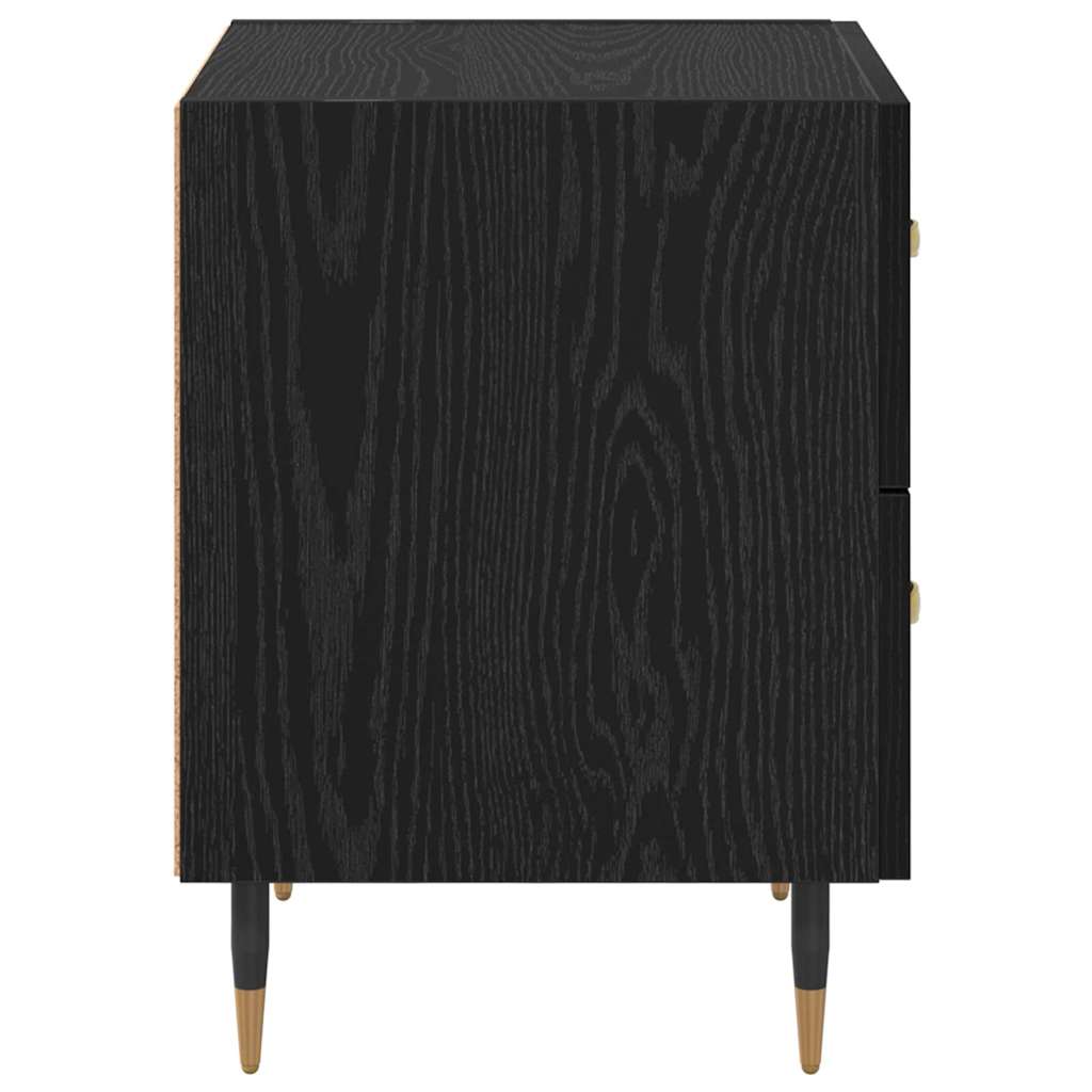 Natskab 2 pcs Sort eg 40 x 35 x 47,5 cm Konstrueret træ