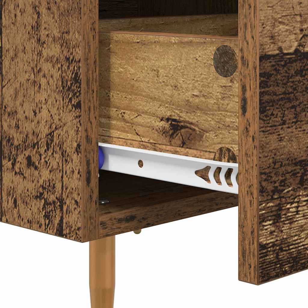 Natskab 2 pcs Gammelt træ 40 x 35 x 47,5 cm Konstrueret træ