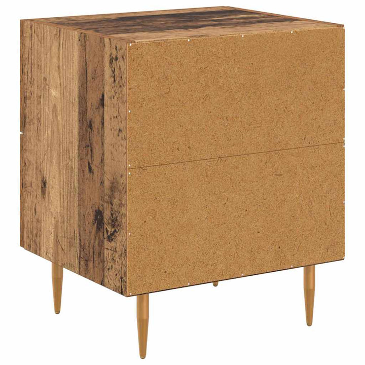 Natskab 2 pcs Gammelt træ 40 x 35 x 47,5 cm Konstrueret træ