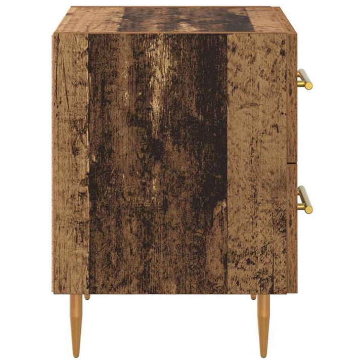 Natskab 2 pcs Gammelt træ 40 x 35 x 47,5 cm Konstrueret træ