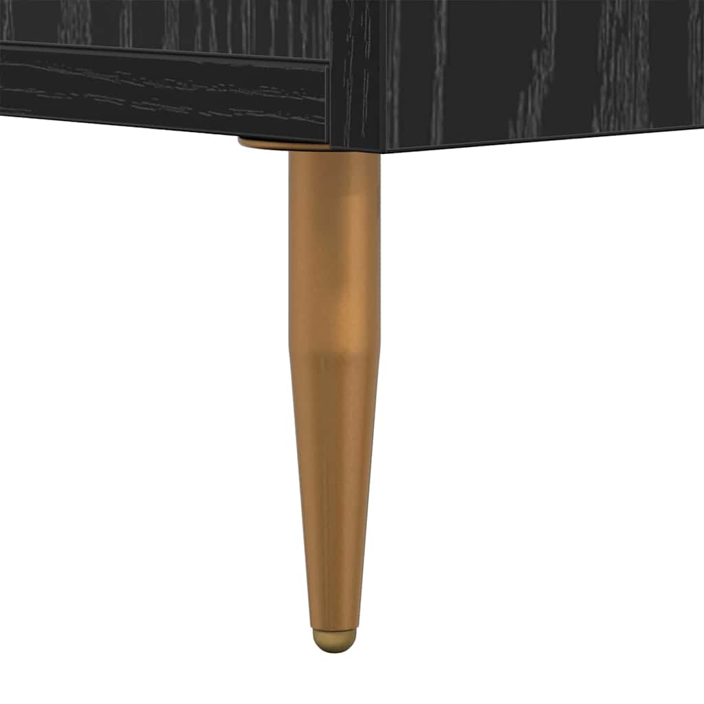 Natskab med skuffe Sort eg 40 x 35 x 47,5 cm Konstrueret træ