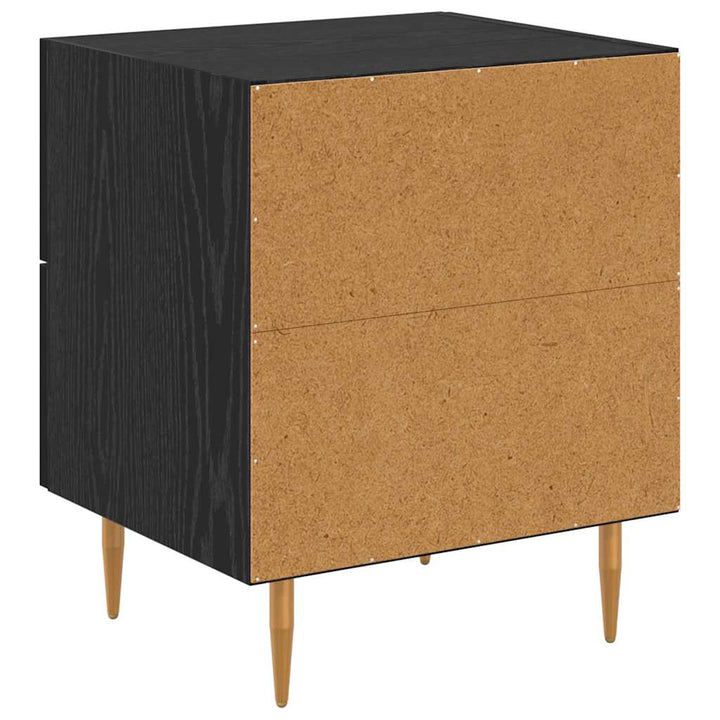 Natskab 2 pcs Sort eg 40 x 35 x 47,5 cm Konstrueret træ