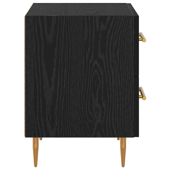 Natskab 2 pcs Sort eg 40 x 35 x 47,5 cm Konstrueret træ