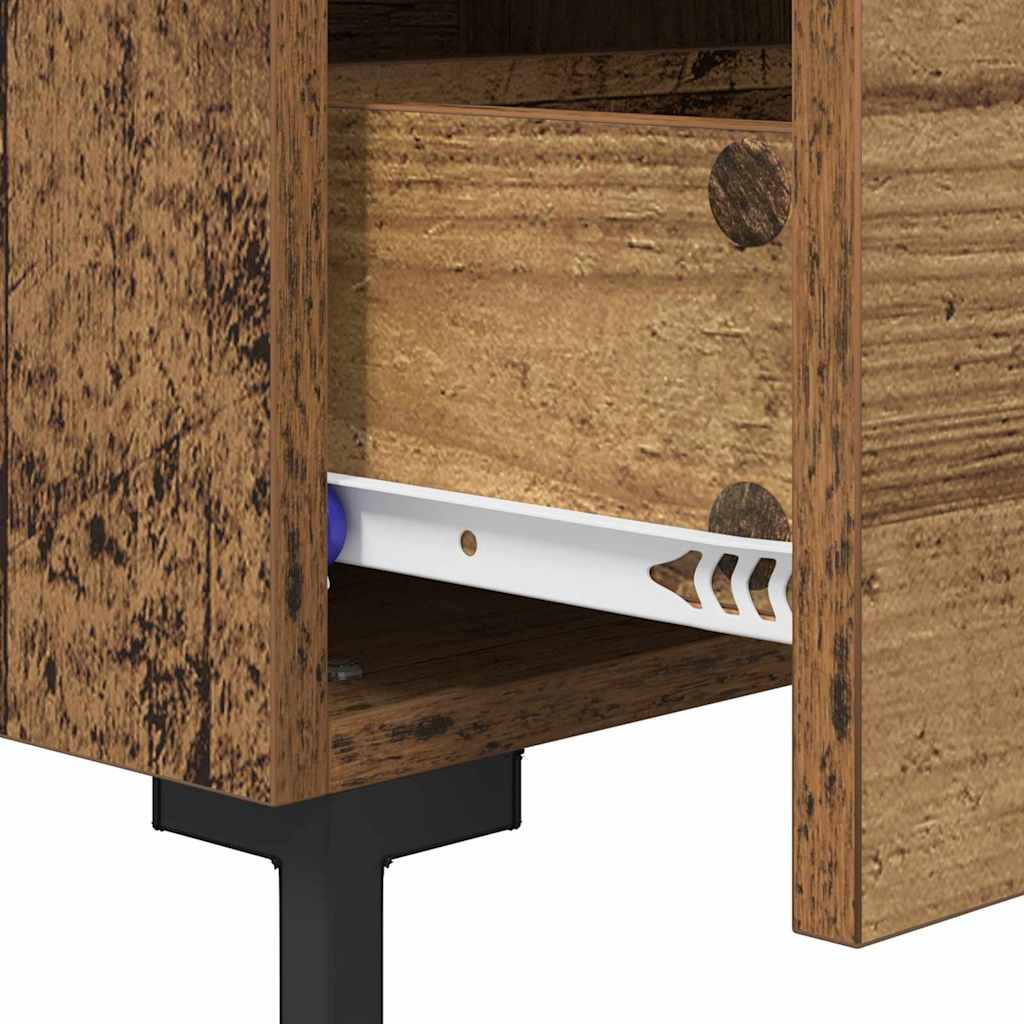 Natskab 2 pcs Gammelt træ 40 x 35 x 47,5 cm Konstrueret træ