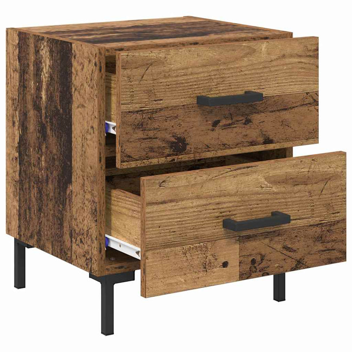 Natskab 2 pcs Gammelt træ 40 x 35 x 47,5 cm Konstrueret træ
