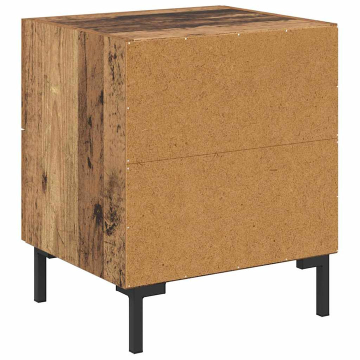 Natskab 2 pcs Gammelt træ 40 x 35 x 47,5 cm Konstrueret træ
