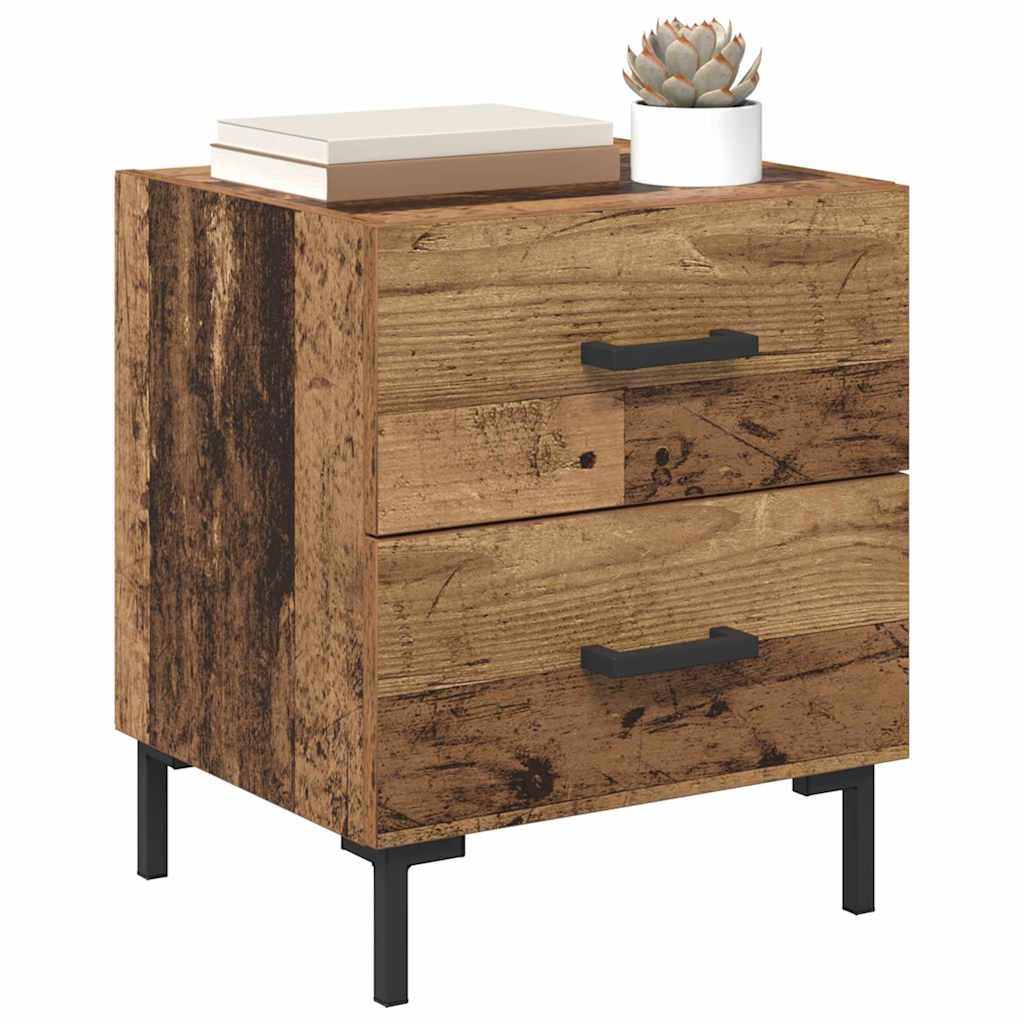 Natskab 2 pcs Gammelt træ 40 x 35 x 47,5 cm Konstrueret træ