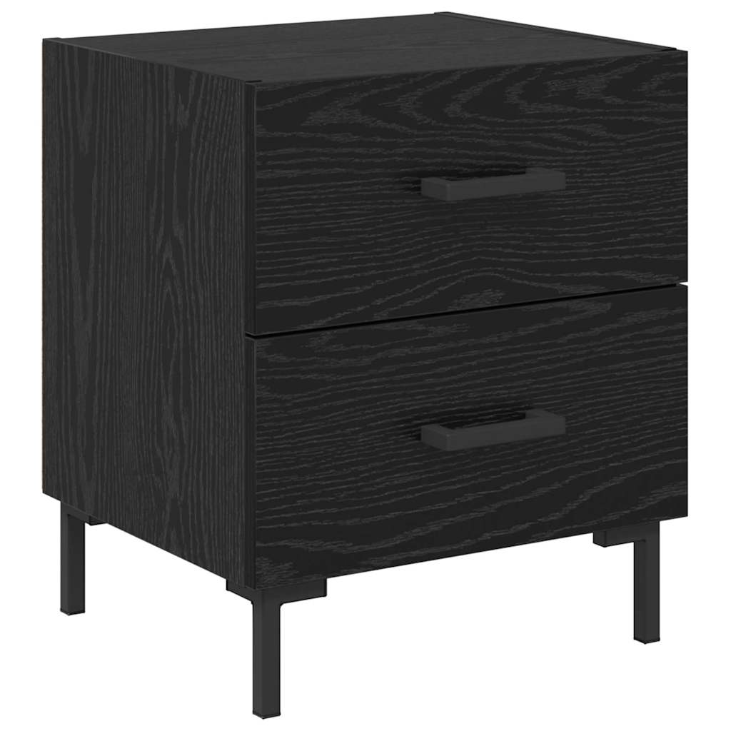 Natskab med skuffe Sort eg 40 x 35 x 47,5 cm Konstrueret træ