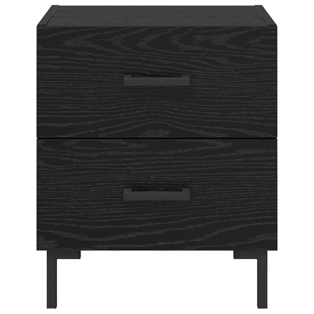 Natskab med skuffe Sort eg 40 x 35 x 47,5 cm Konstrueret træ