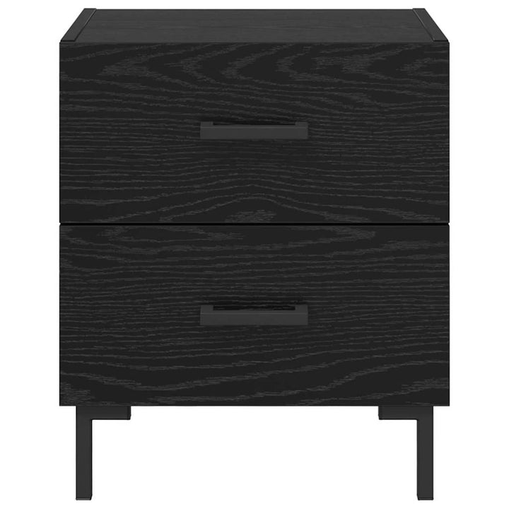 Natskab med skuffe Sort eg 40 x 35 x 47,5 cm Konstrueret træ