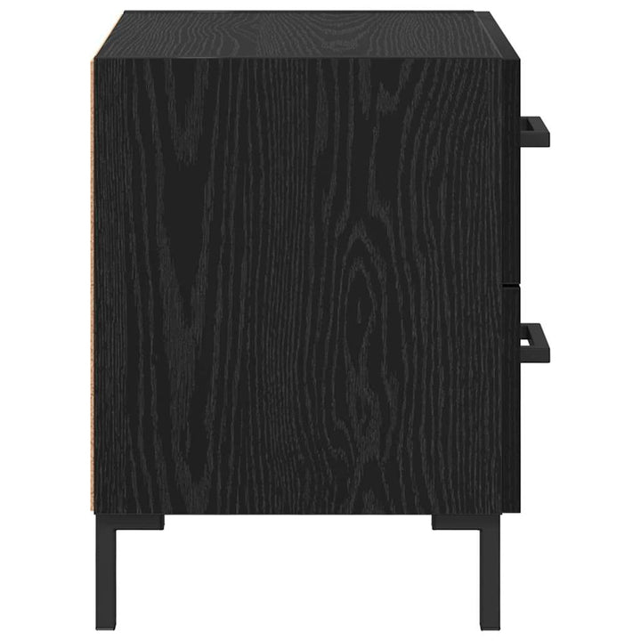 Natskab med skuffe Sort eg 40 x 35 x 47,5 cm Konstrueret træ