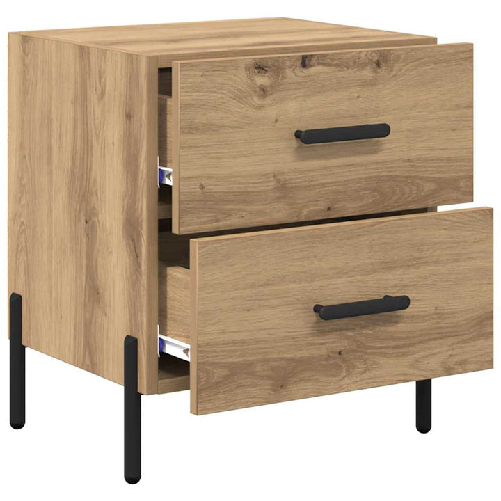 Natskab 2 pcs Artisan Egetræ 40 x 35 x 47,5 cm Konstrueret træ