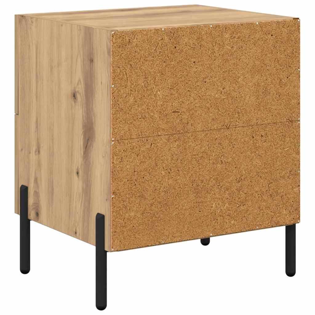Natskab 2 pcs Artisan Egetræ 40 x 35 x 47,5 cm Konstrueret træ
