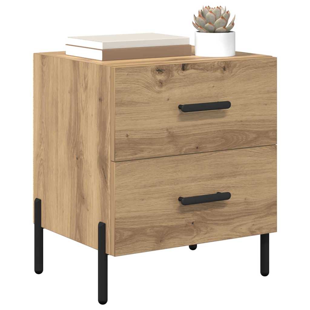 Natskab 2 pcs Artisan Egetræ 40 x 35 x 47,5 cm Konstrueret træ