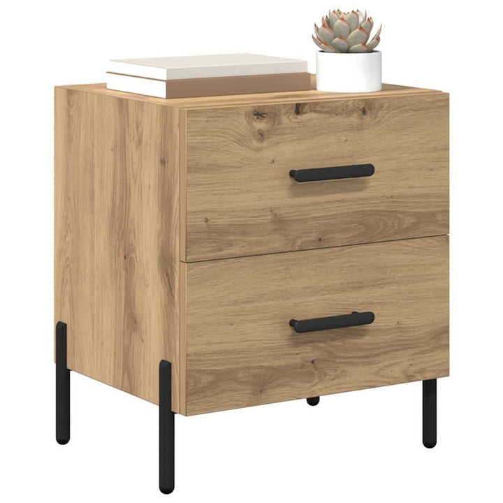 Natskab 2 pcs Artisan Egetræ 40 x 35 x 47,5 cm Konstrueret træ