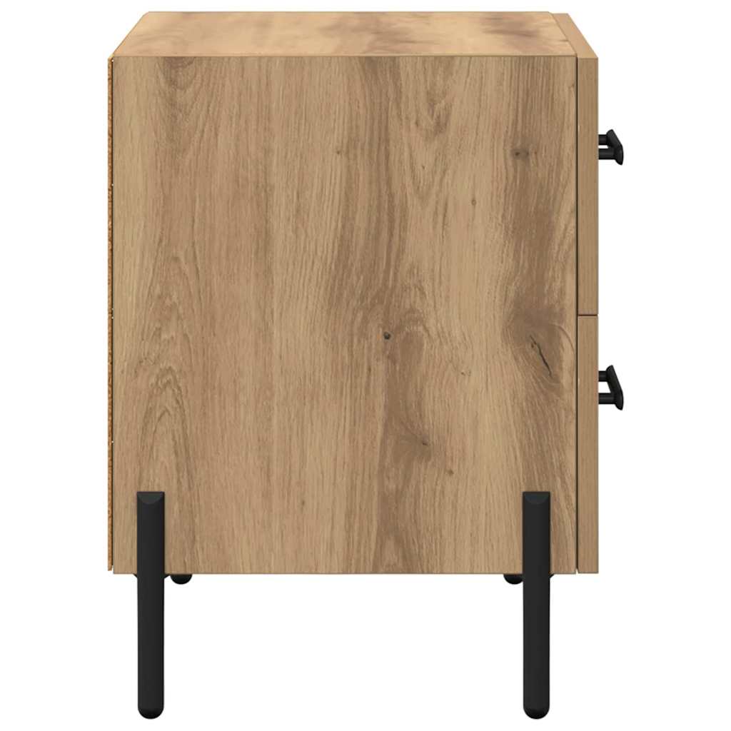 Natskab 2 pcs Artisan Egetræ 40 x 35 x 47,5 cm Konstrueret træ