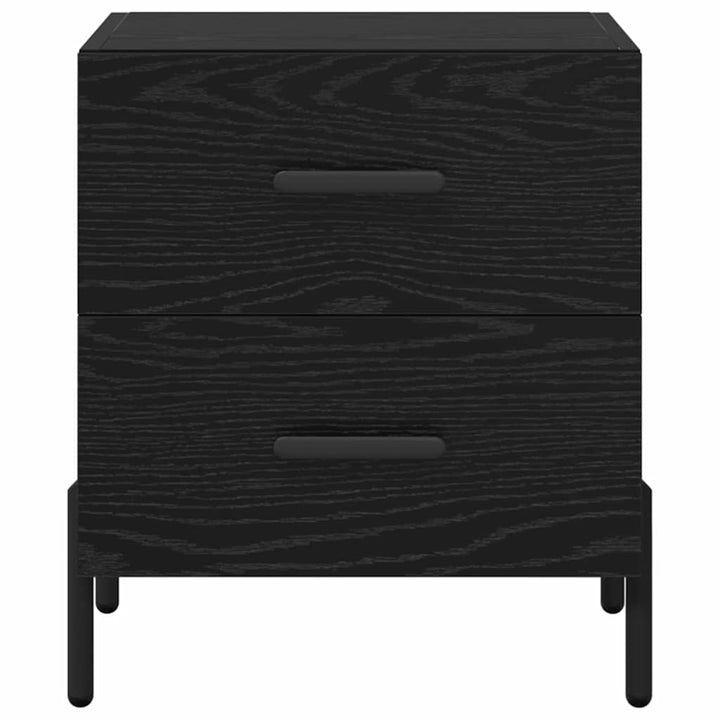 Natskab med skuffe Sort eg 40 x 35 x 47,5 cm Konstrueret træ