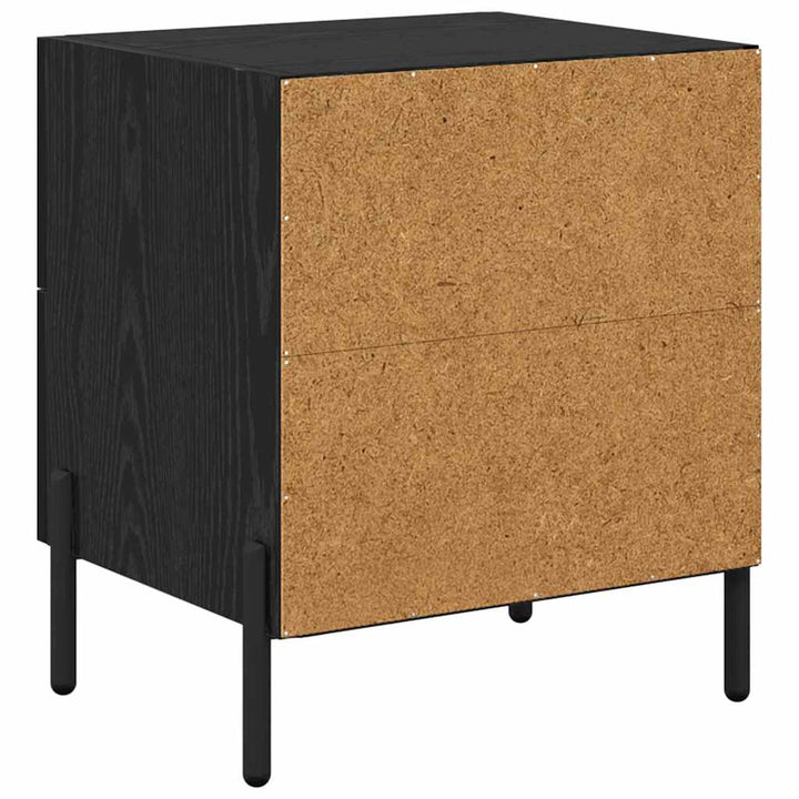 Natskab 2 pcs Sort eg 40 x 35 x 47,5 cm Konstrueret træ