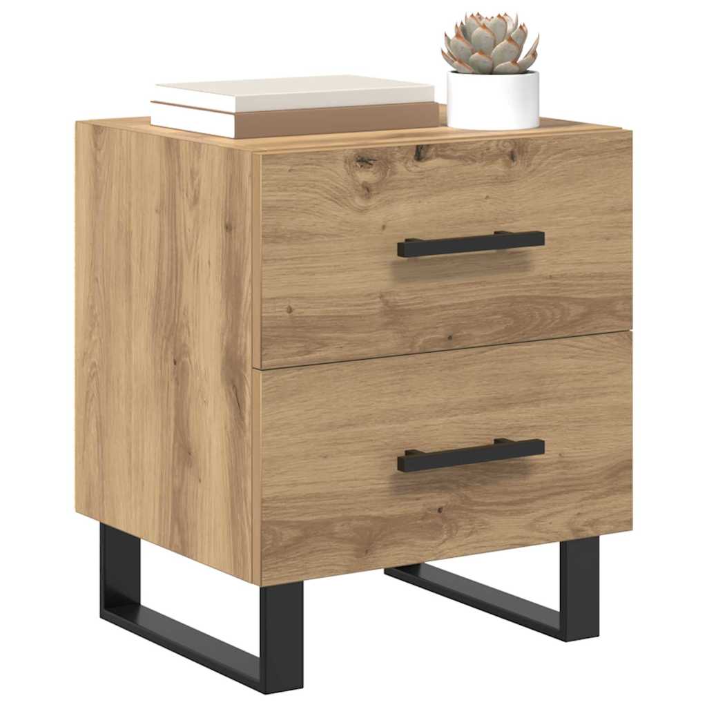 Natskab 2 pcs Artisan Egetræ 40 x 35 x 47,5 cm Konstrueret træ