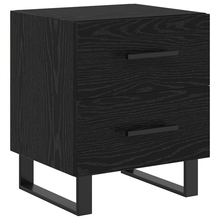Natskab 2 pcs Sort eg 40 x 35 x 47,5 cm Konstrueret træ