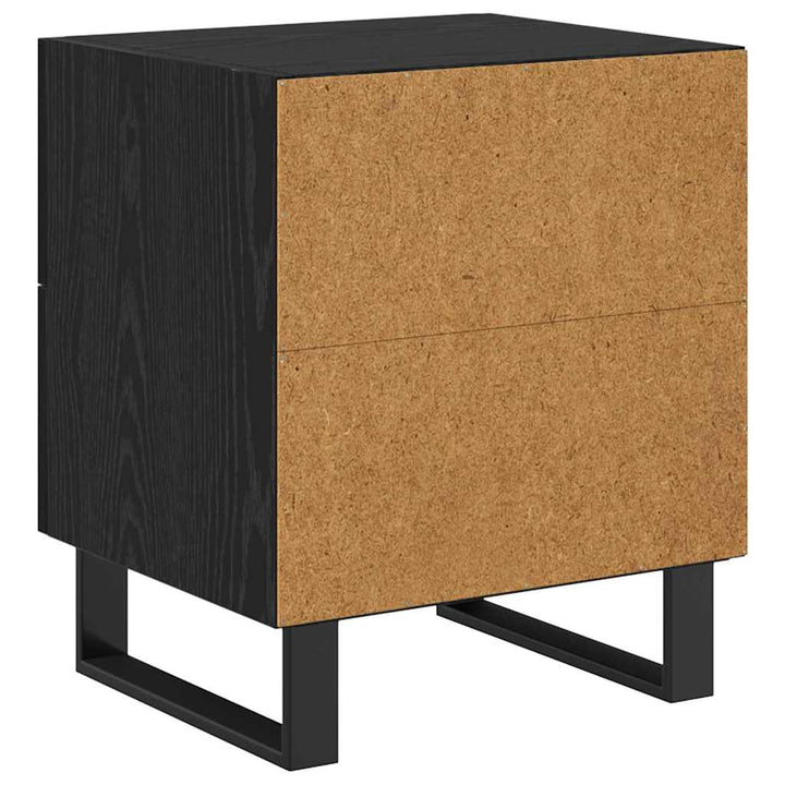 Natskab 2 pcs Sort eg 40 x 35 x 47,5 cm Konstrueret træ