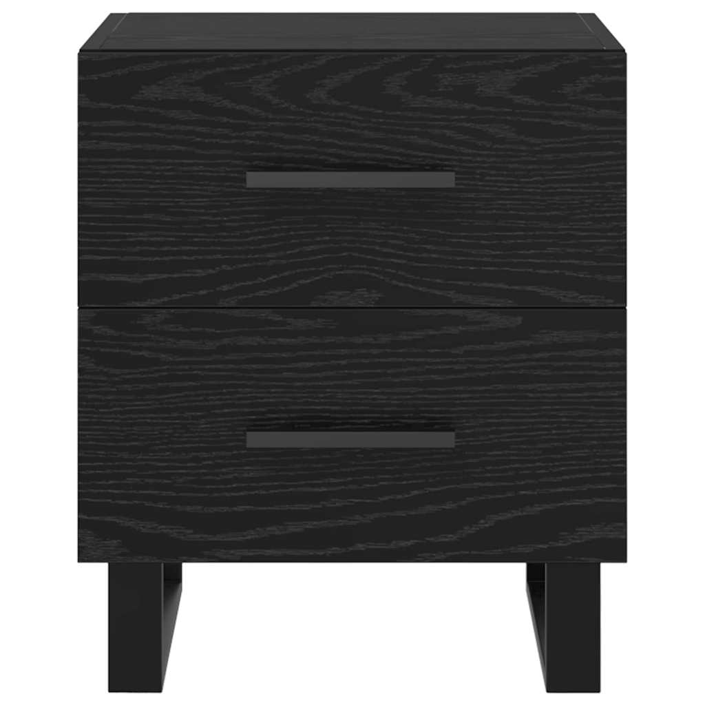 Natskab 2 pcs Sort eg 40 x 35 x 47,5 cm Konstrueret træ