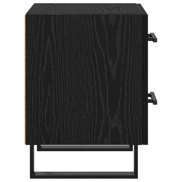 Natskab 2 pcs Sort eg 40 x 35 x 47,5 cm Konstrueret træ