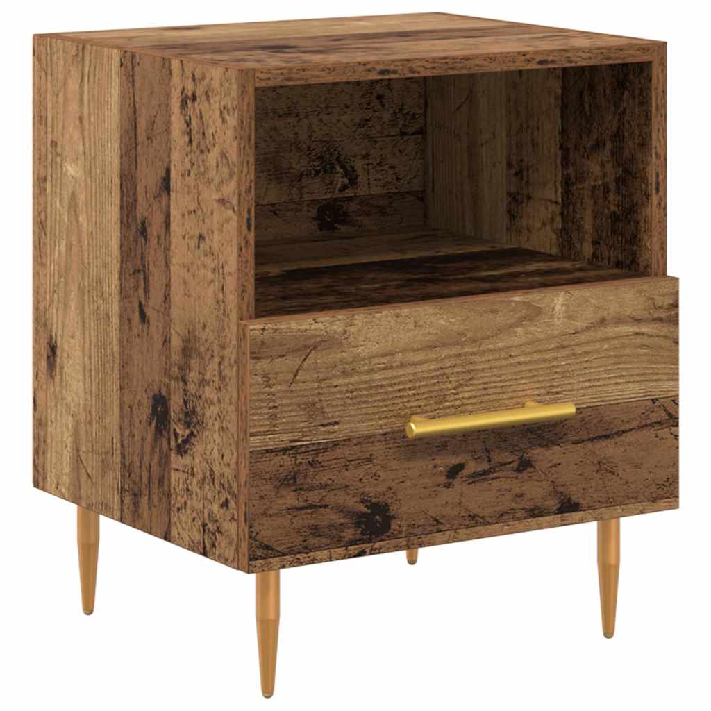 Sengebord med skuffe Brun 40 x 35 x 47,5 cm Konstrueret træ