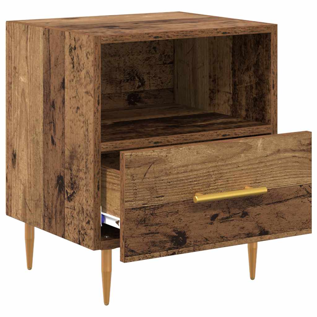 Sengebord med skuffe Brun 40 x 35 x 47,5 cm Konstrueret træ