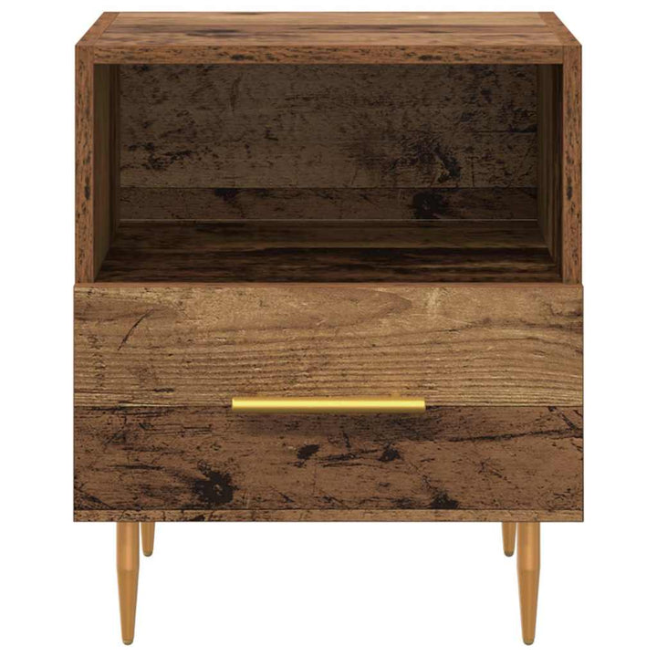 Sengebord med skuffe Brun 40 x 35 x 47,5 cm Konstrueret træ