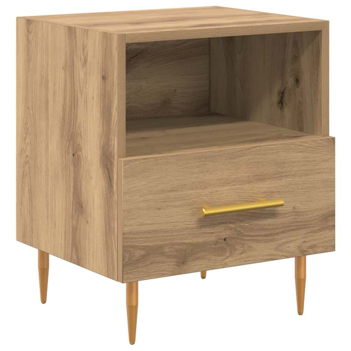 Sengebord 2 pcs Brun 40 x 35 x 47,5 cm Konstrueret træ