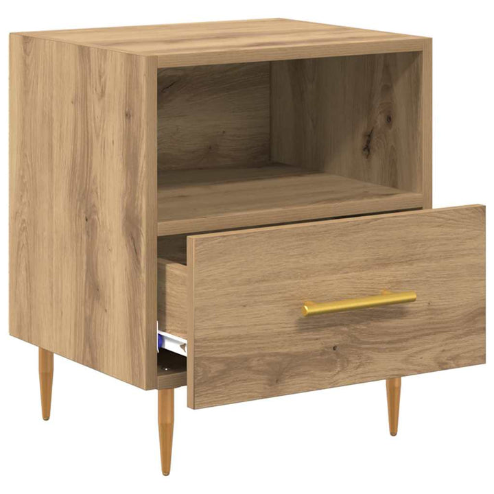 Sengebord 2 pcs Brun 40 x 35 x 47,5 cm Konstrueret træ