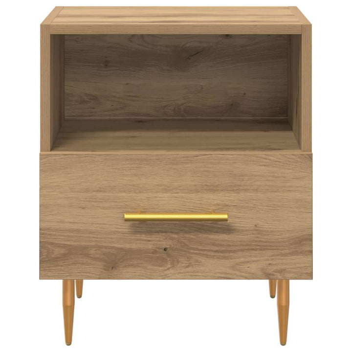 Sengebord 2 pcs Brun 40 x 35 x 47,5 cm Konstrueret træ