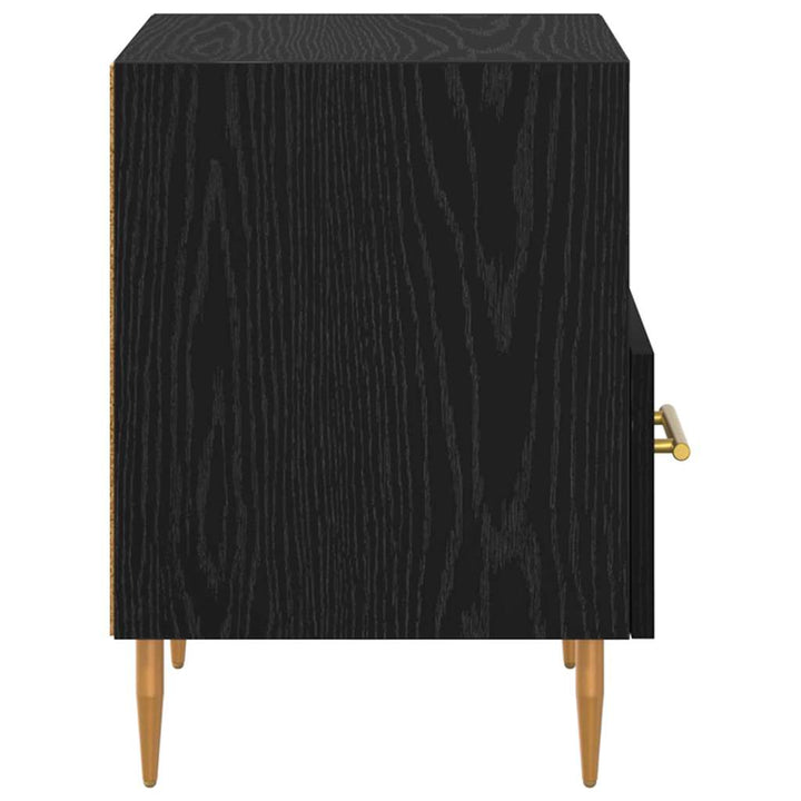 Sengebord 2 pcs Sort 40 x 35 x 47,5 cm Konstrueret træ