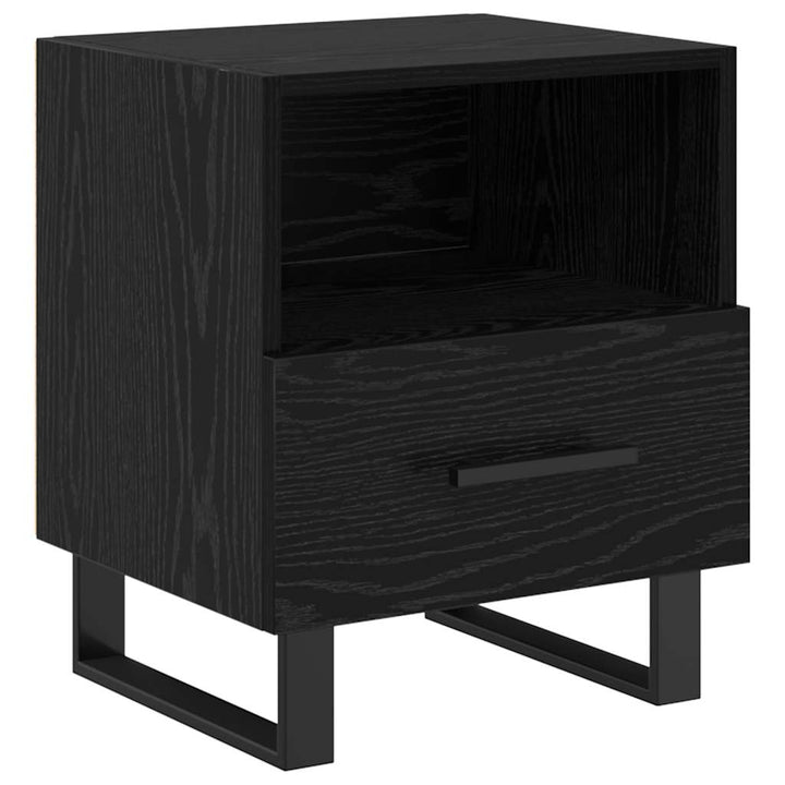 Natskab 2 pcs Sort eg 40 x 35 x 47,5 cm Konstrueret træ
