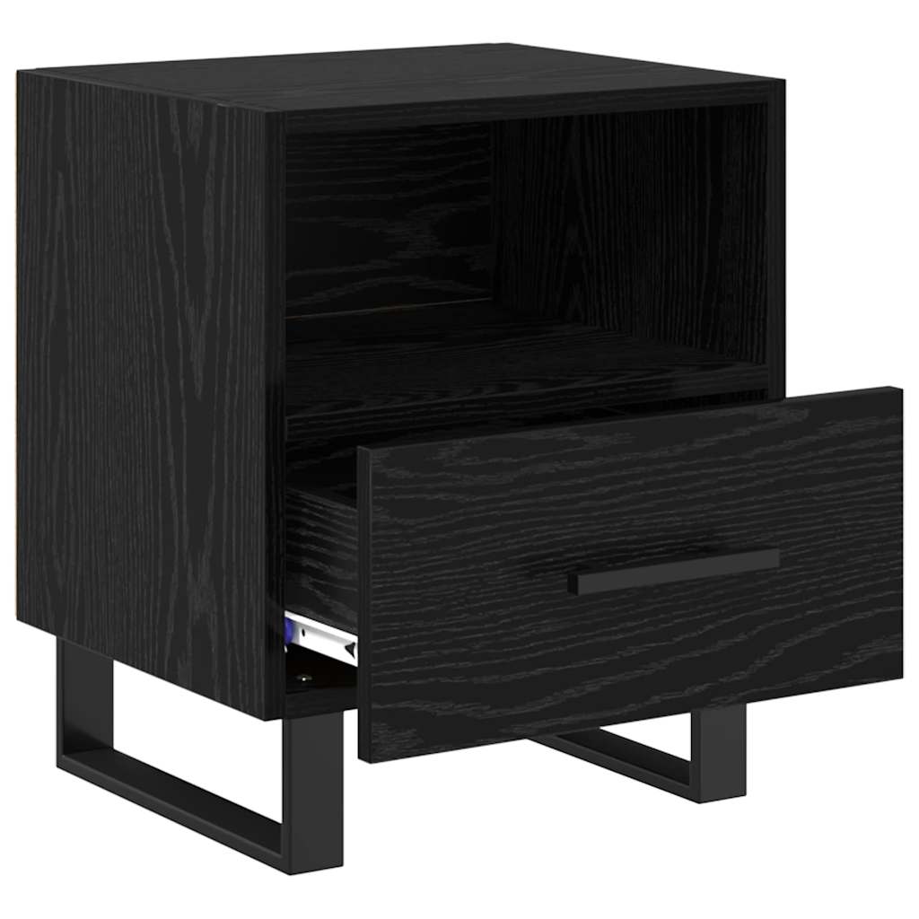 Natskab 2 pcs Sort eg 40 x 35 x 47,5 cm Konstrueret træ
