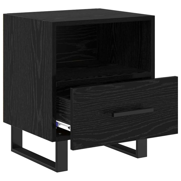 Natskab 2 pcs Sort eg 40 x 35 x 47,5 cm Konstrueret træ