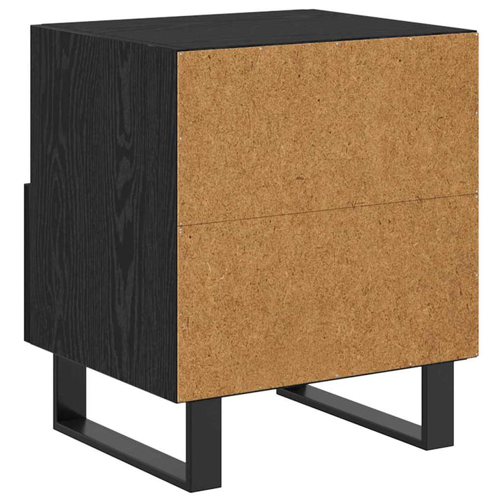 Natskab 2 pcs Sort eg 40 x 35 x 47,5 cm Konstrueret træ