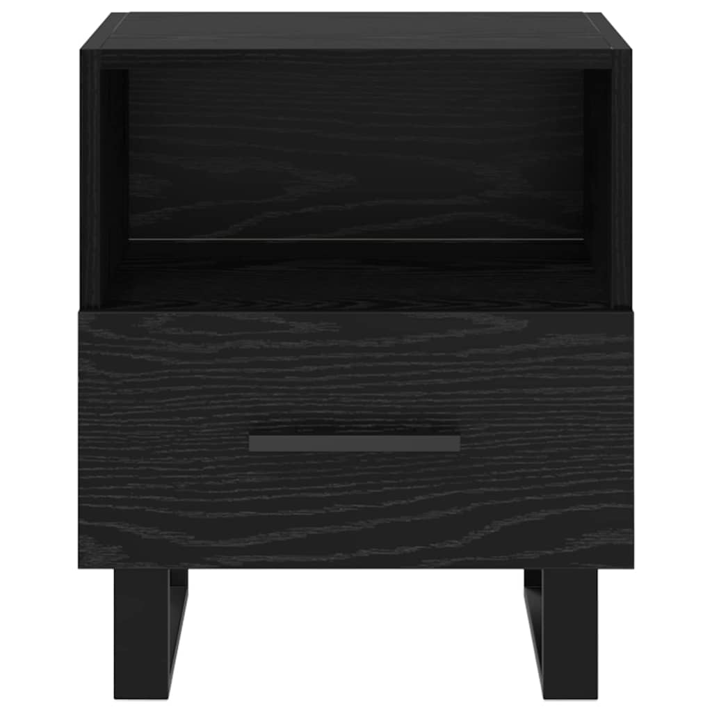 Natskab 2 pcs Sort eg 40 x 35 x 47,5 cm Konstrueret træ