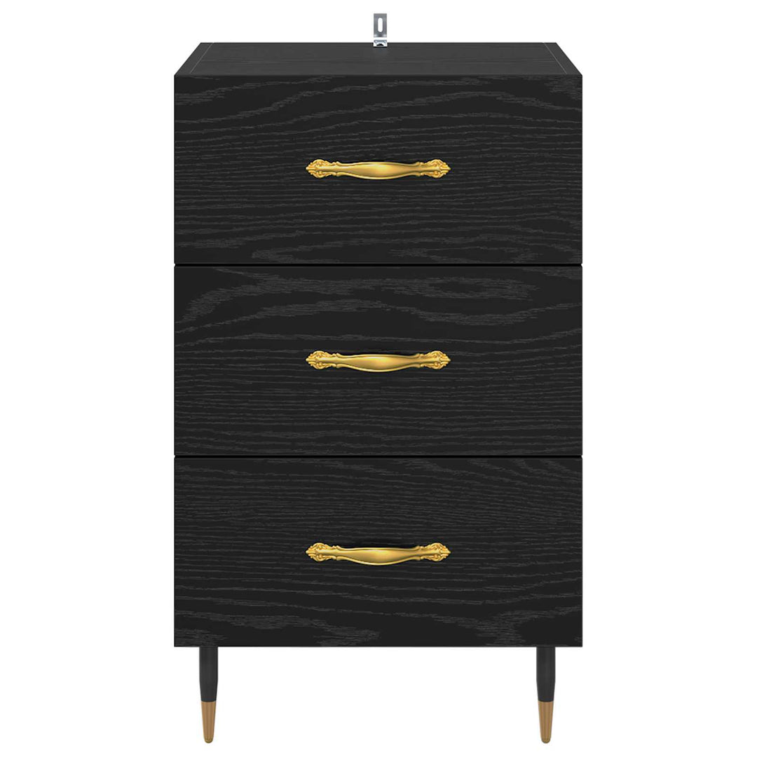 Natskab med skuffe Sort eg 40 x 40 x 66 cm Konstrueret træ