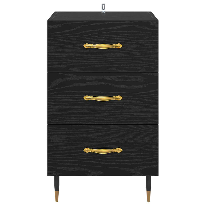 Natskab med skuffe Sort eg 40 x 40 x 66 cm Konstrueret træ