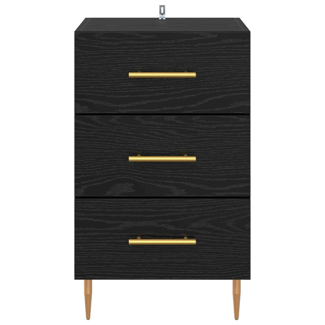 Natskab med skuffe Sort eg 40 x 40 x 66 cm Konstrueret træ