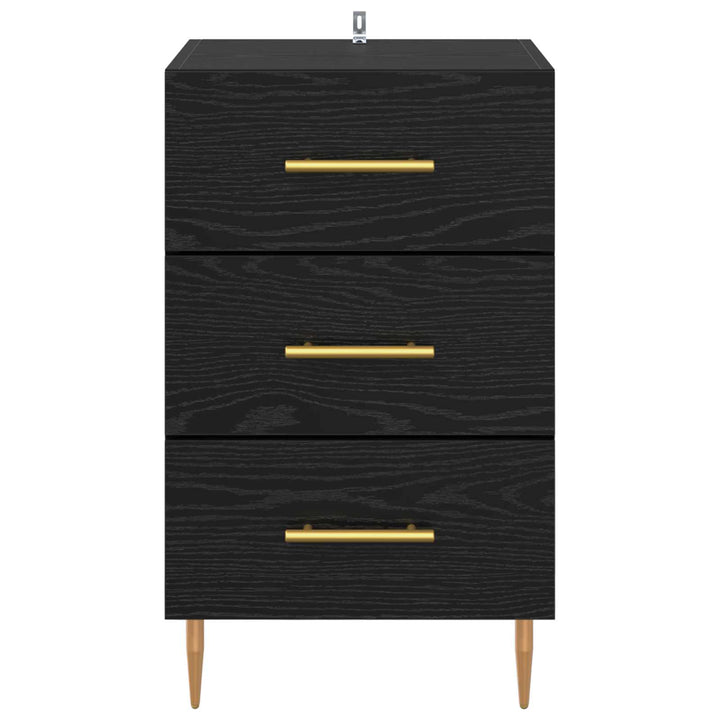 Natskab med skuffe Sort eg 40 x 40 x 66 cm Konstrueret træ
